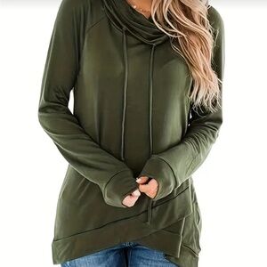 Cowl Neck Sweatshirt. NWOT